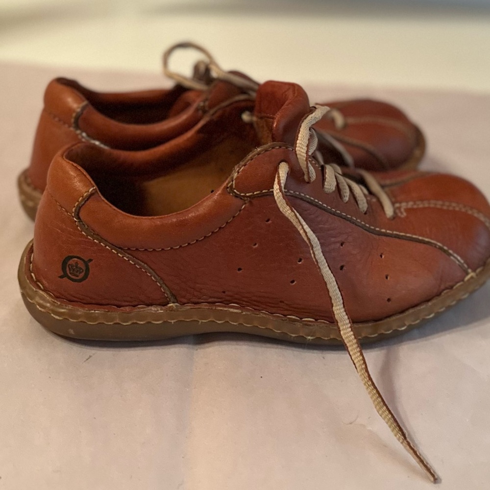 Brown leather lace ups